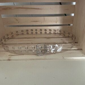 Clear Floral Women's Belt